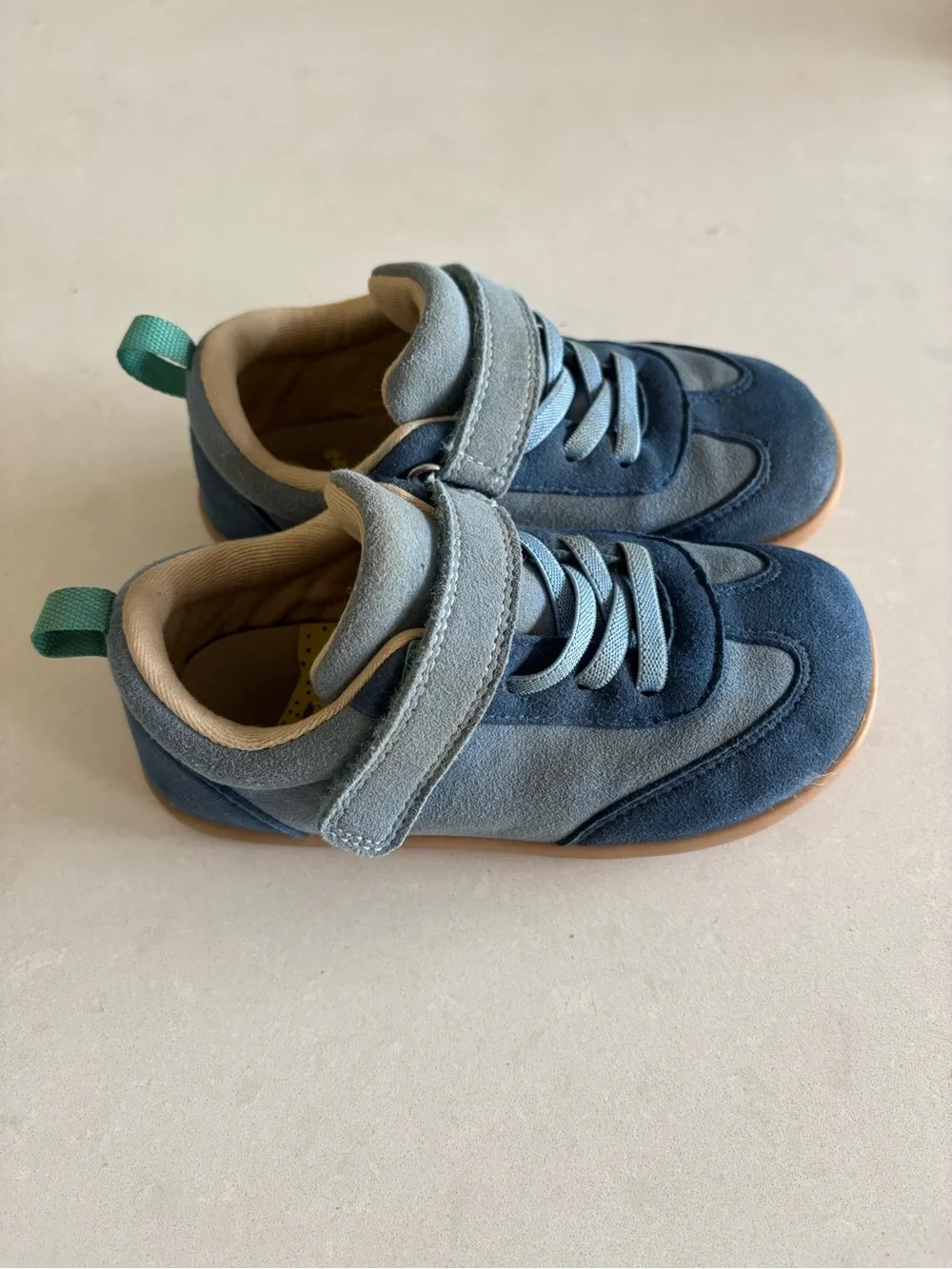 Kids retro blue Suede Sneakers by ten little